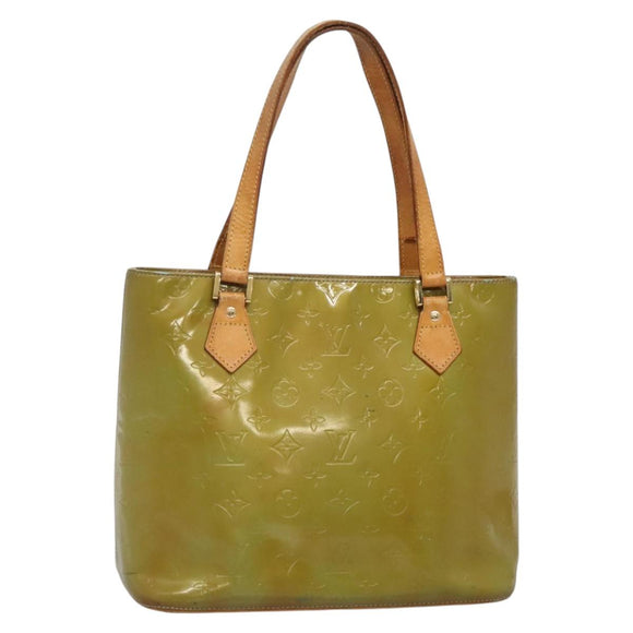 LOUIS VUITTON Monogram Vernis Houston Hand Bag Baby Blue M91005 LV Auth 139736