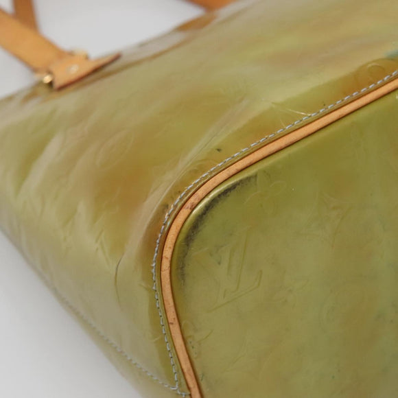 LOUIS VUITTON Monogram Vernis Houston Hand Bag Baby Blue M91005 LV Auth 139736