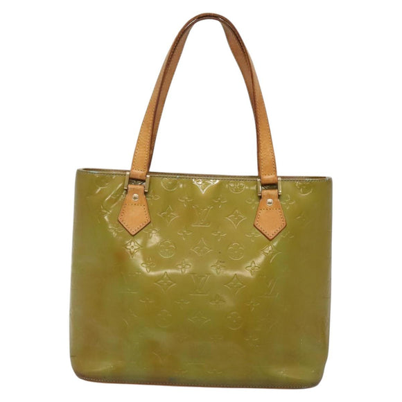 LOUIS VUITTON Monogram Vernis Houston Hand Bag Baby Blue M91005 LV Auth 139736