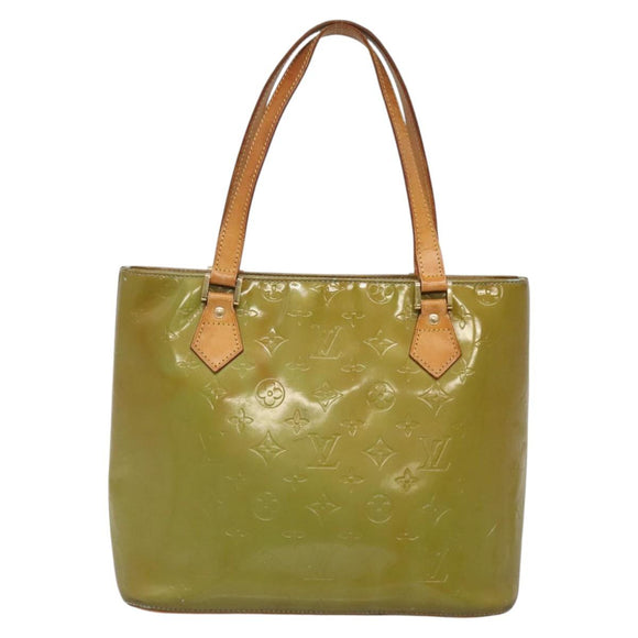 LOUIS VUITTON Monogram Vernis Houston Hand Bag Baby Blue M91005 LV Auth 139736