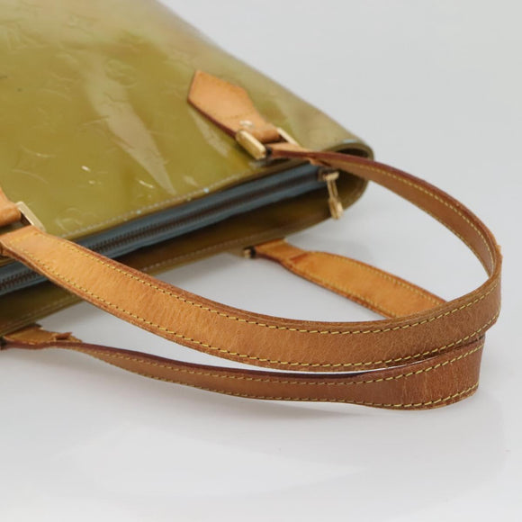 LOUIS VUITTON Monogram Vernis Houston Hand Bag Baby Blue M91005 LV Auth 139736