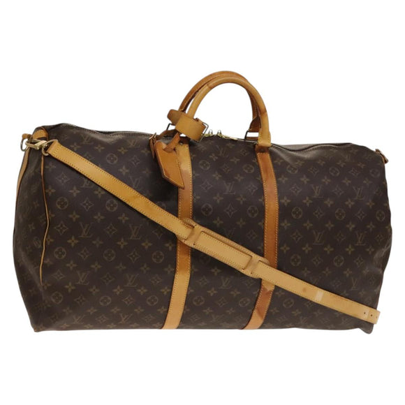LOUIS VUITTON Monogram Keepall Bandouliere 60 Boston Bag M41412 LV Auth 139748