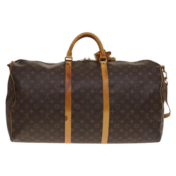 LOUIS VUITTON Monogram Keepall Bandouliere 60 Boston Bag M41412 LV Auth 139748