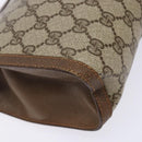 GUCCI GG Supreme Web Sherry Line Clutch Bag PVC Beige Gold 89 01 033 Auth 139749-16