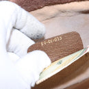 GUCCI GG Supreme Web Sherry Line Clutch Bag PVC Beige Gold 89 01 033 Auth 139749-12