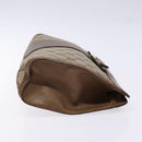 GUCCI GG Supreme Web Sherry Line Clutch Bag PVC Beige Gold 89 01 033 Auth 139749-3