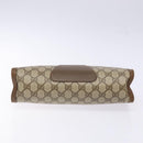 GUCCI GG Supreme Web Sherry Line Clutch Bag PVC Beige Gold 89 01 033 Auth 139749-6