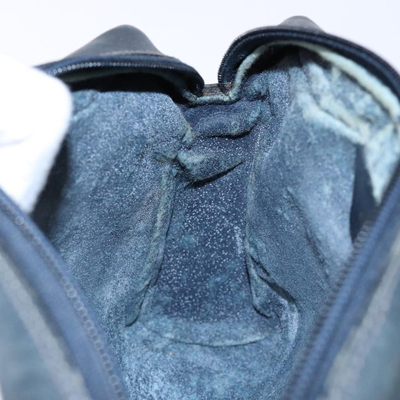 GUCCI GG Supreme Sherry Line Clutch Bag PVC Navy Gold Red Auth 139750