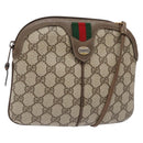 GUCCI GG Supreme Web Sherry Line Shoulder Bag PVC Beige 68 02 047 Auth 139751-1