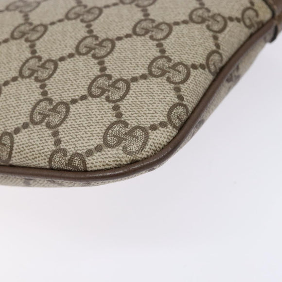 GUCCI GG Supreme Web Sherry Line Shoulder Bag PVC Beige 68 02 047 Auth 139751
