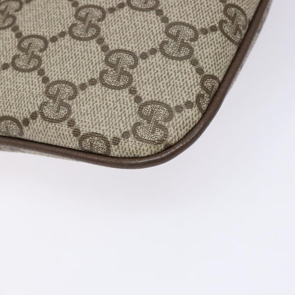 GUCCI GG Supreme Web Sherry Line Shoulder Bag PVC Beige 68 02 047 Auth 139751