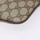 GUCCI GG Supreme Web Sherry Line Shoulder Bag PVC Beige 68 02 047 Auth 139751-12