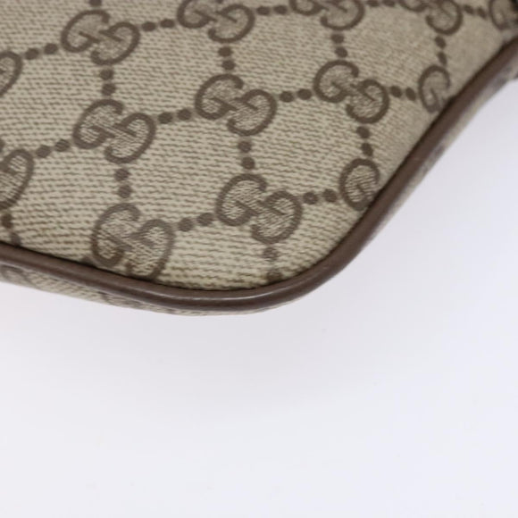 GUCCI GG Supreme Web Sherry Line Shoulder Bag PVC Beige 68 02 047 Auth 139751