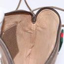 GUCCI GG Supreme Web Sherry Line Shoulder Bag PVC Beige 68 02 047 Auth 139751-18