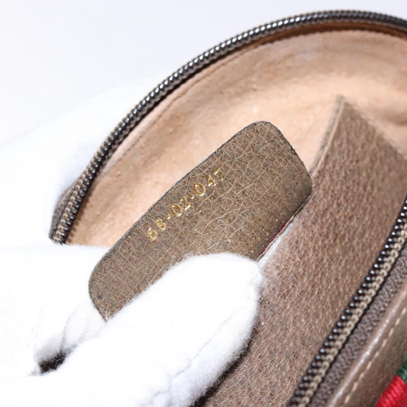 GUCCI GG Supreme Web Sherry Line Shoulder Bag PVC Beige 68 02 047 Auth 139751