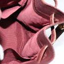 CARTIER Shoulder Bag Leather Bordeaux Gold Auth 139752-18