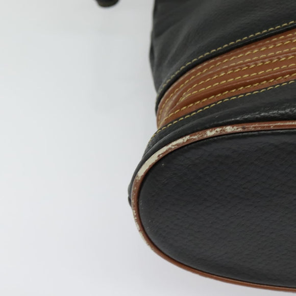 GUCCI Shoulder Bag Leather Black Auth 139755