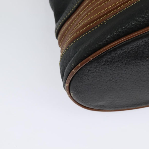 GUCCI Shoulder Bag Leather Black Auth 139755