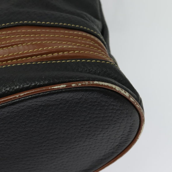 GUCCI Shoulder Bag Leather Black Auth 139755