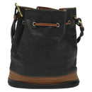 GUCCI Shoulder Bag Leather Black Auth 139755-2