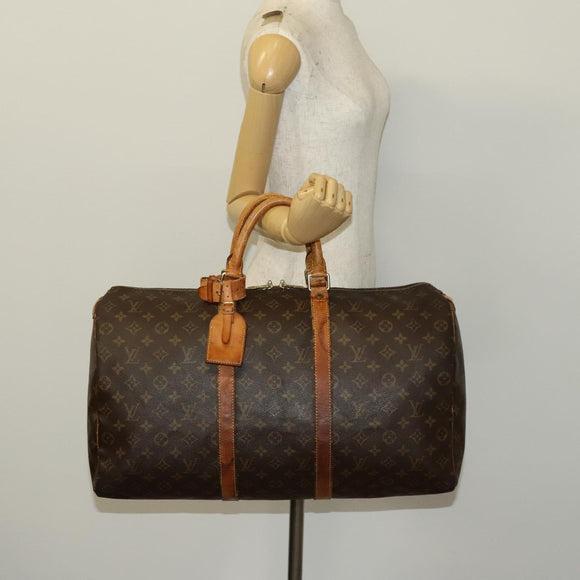 LOUIS VUITTON Monogram Keepall 50 Boston Bag M41426 LV Auth 139763