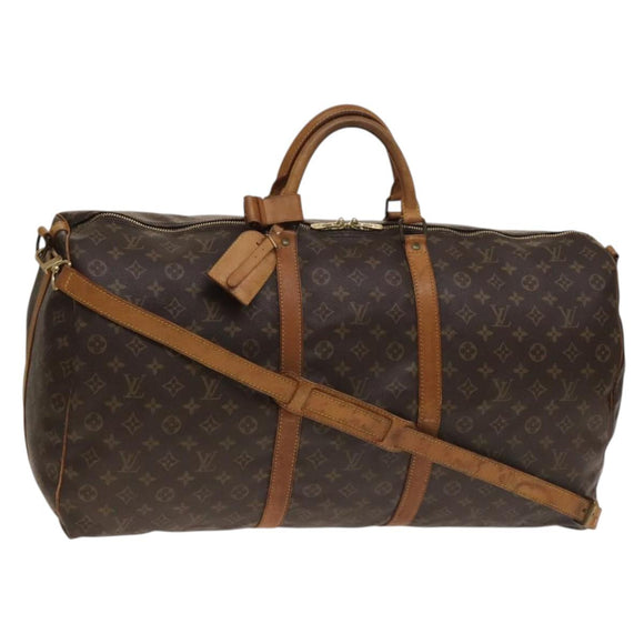 LOUIS VUITTON Monogram Keepall Bandouliere 60 Boston Bag M41412 LV Auth 139764