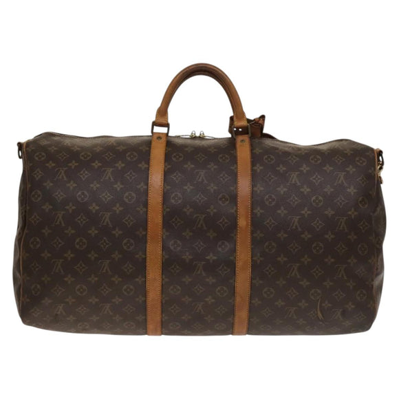 LOUIS VUITTON Monogram Keepall Bandouliere 60 Boston Bag M41412 LV Auth 139764