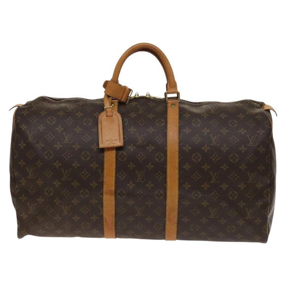 LOUIS VUITTON Monogram Keepall 55 Boston Bag M41424 LV Auth 139769