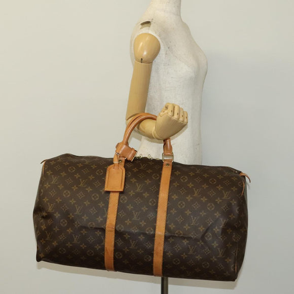 LOUIS VUITTON Monogram Keepall 55 Boston Bag M41424 LV Auth 139769