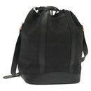 GUCCI GG Canvas Shoulder Bag Black Gold Auth 139771-1