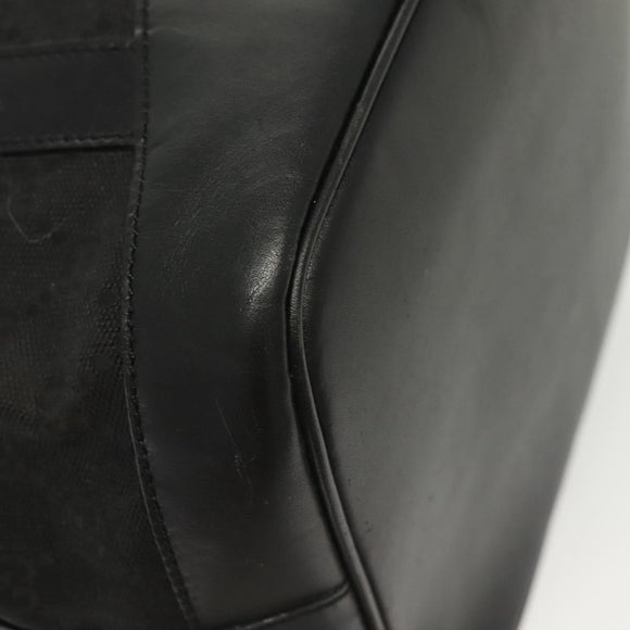 GUCCI GG Canvas Shoulder Bag Black Gold Auth 139771