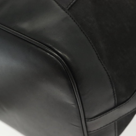 GUCCI GG Canvas Shoulder Bag Black Gold Auth 139771