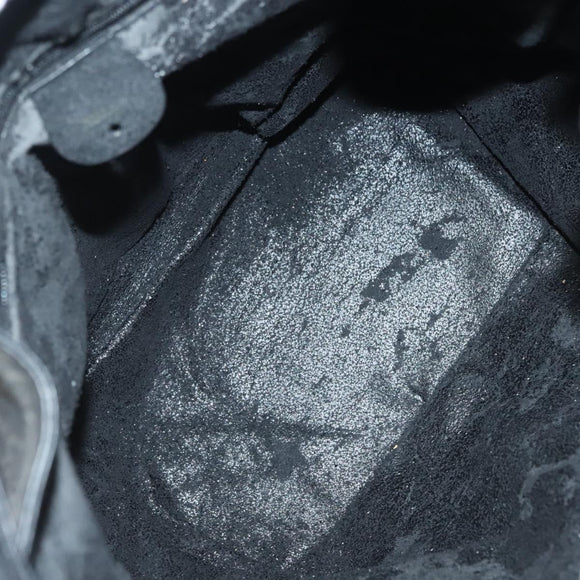 GUCCI GG Canvas Shoulder Bag Black Gold Auth 139771