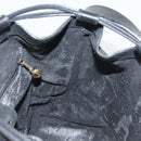 GUCCI GG Canvas Shoulder Bag Black Gold Auth 139771-18