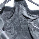 GUCCI GG Canvas Shoulder Bag Black Gold Auth 139771-19