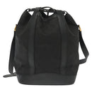 GUCCI GG Canvas Shoulder Bag Black Gold Auth 139771-2