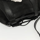 GUCCI GG Canvas Shoulder Bag Black Gold Auth 139771-6