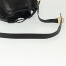 GUCCI GG Canvas Shoulder Bag Black Gold Auth 139771-7