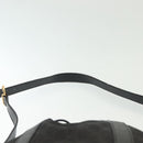 GUCCI GG Canvas Shoulder Bag Black Gold Auth 139771-8