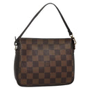 LOUIS VUITTON Damier Ebene Trousse Makeup Pouch N51982 LV Auth 139776-1