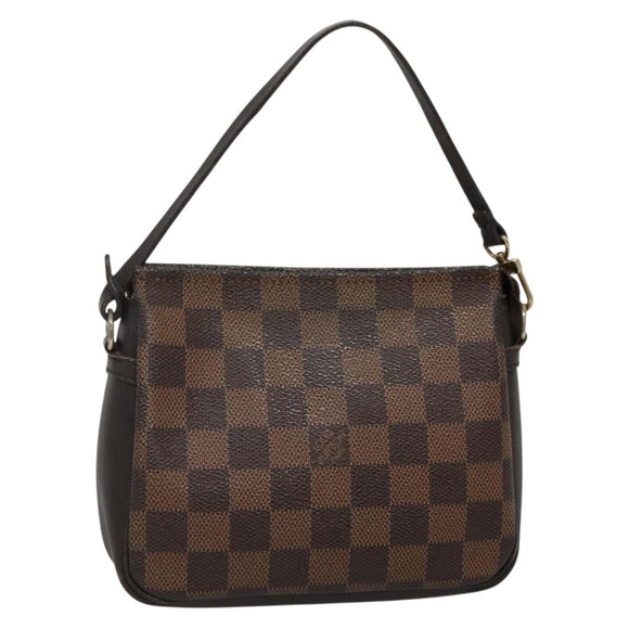 LOUIS VUITTON Damier Ebene Trousse Makeup Pouch N51982 LV Auth 139776