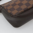 LOUIS VUITTON Damier Ebene Trousse Makeup Pouch N51982 LV Auth 139776-13