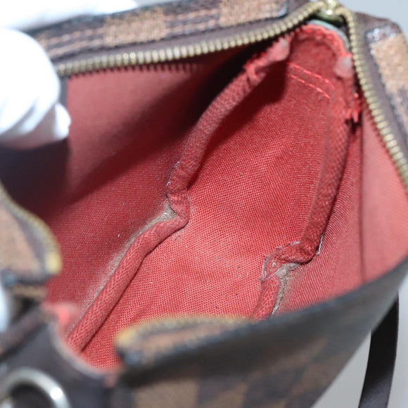 LOUIS VUITTON Damier Ebene Trousse Makeup Pouch N51982 LV Auth 139776