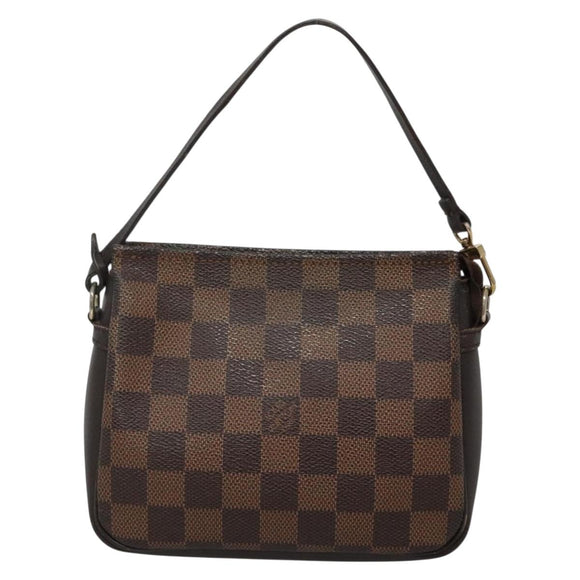 LOUIS VUITTON Damier Ebene Trousse Makeup Pouch N51982 LV Auth 139776