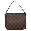LOUIS VUITTON Damier Ebene Trousse Makeup Pouch N51982 LV Auth 139776-3