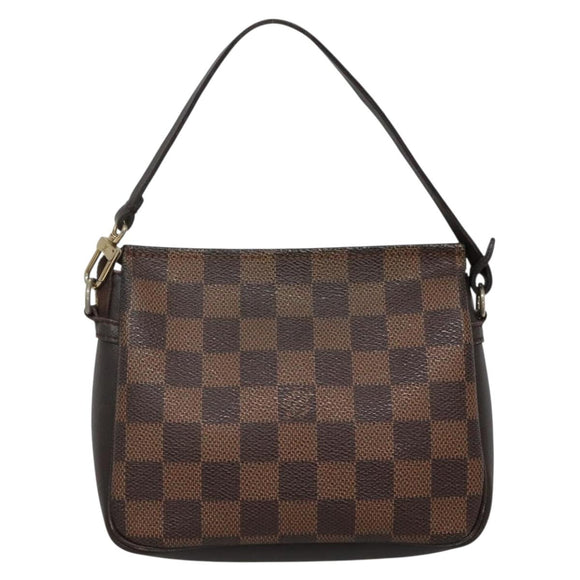 LOUIS VUITTON Damier Ebene Trousse Makeup Pouch N51982 LV Auth 139776