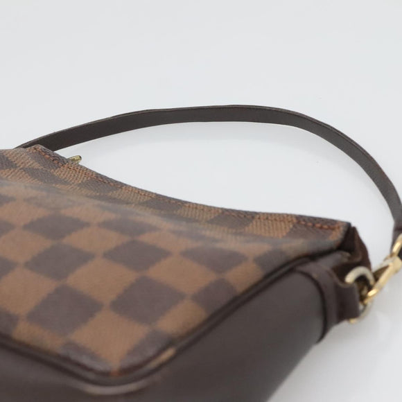 LOUIS VUITTON Damier Ebene Trousse Makeup Pouch N51982 LV Auth 139776
