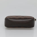 LOUIS VUITTON Damier Ebene Trousse Makeup Pouch N51982 LV Auth 139776-9