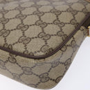 GUCCI GG Supreme Web Sherry Line Shoulder Bag PVC Beige 97 02 068 Auth 139795-11