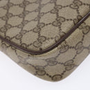 GUCCI GG Supreme Web Sherry Line Shoulder Bag PVC Beige 97 02 068 Auth 139795-12